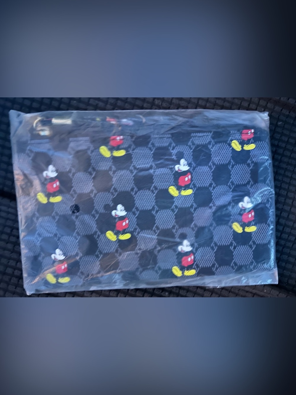 Mickey Mouse Patterned Mini Bag- Yellow & Red Accents